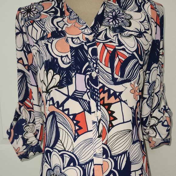 Express Women’s Sheer Floral Roll-Up Sleeve Dress – Size XS – NWOT 🌸✨ - Picture 8 of 16